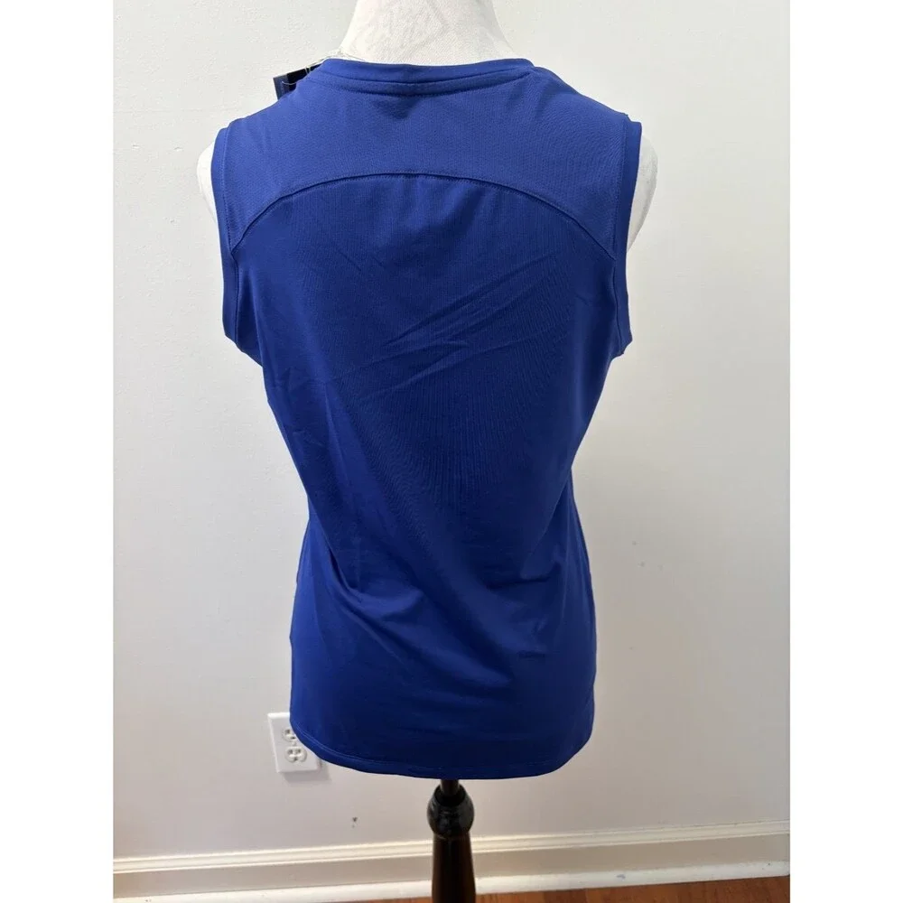 Nike Golf Dri-FIT Women's Sleeveless Polo Shirt Blue Size M NWT 725505-455